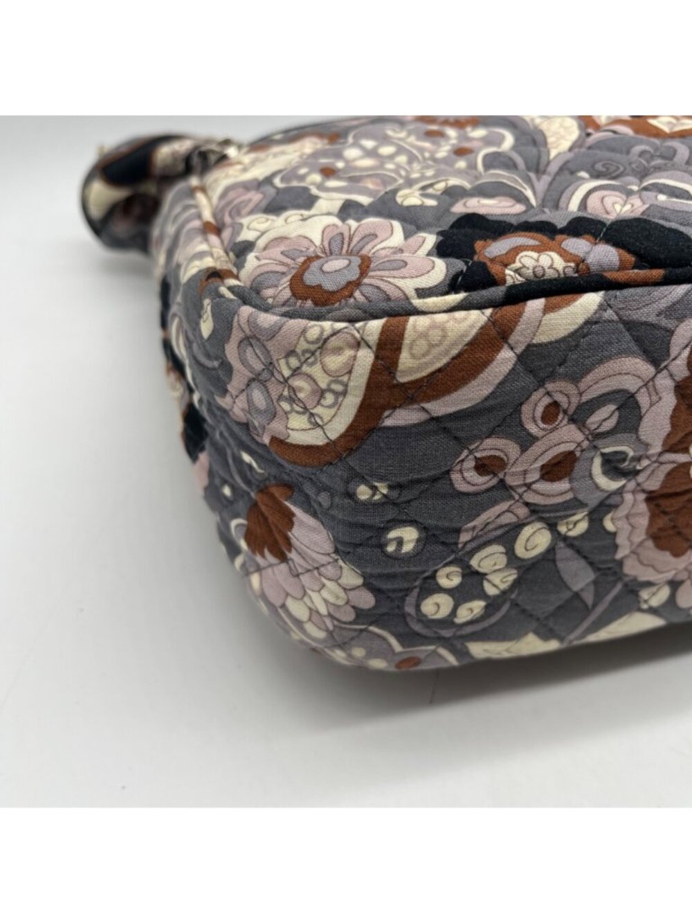 Stephanie Dawn Cocoa Beach Gray Pattern Fabric Crossbody Bag - Picture 9 of 11